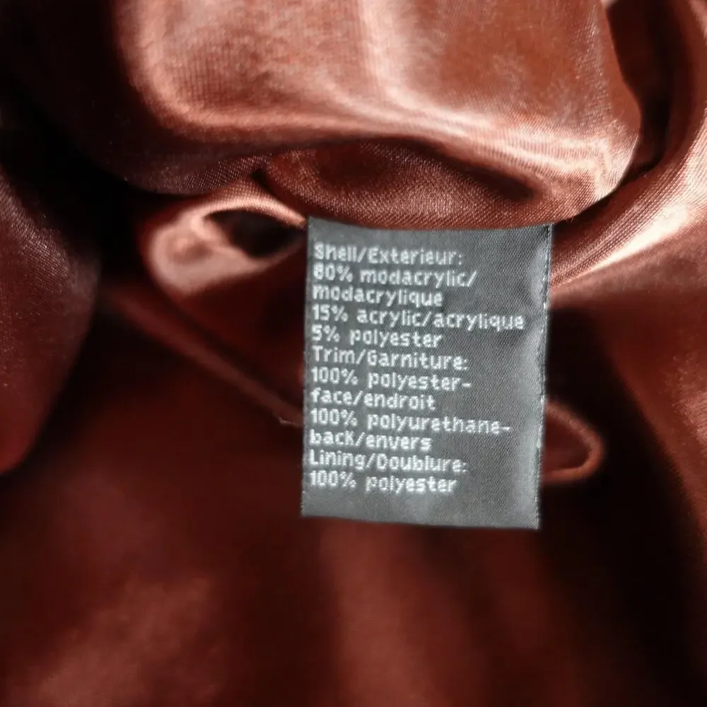 Tsunami Vest Womens Small Brown Faux Fur Zip Front Sleeveless Winter‎ Warm